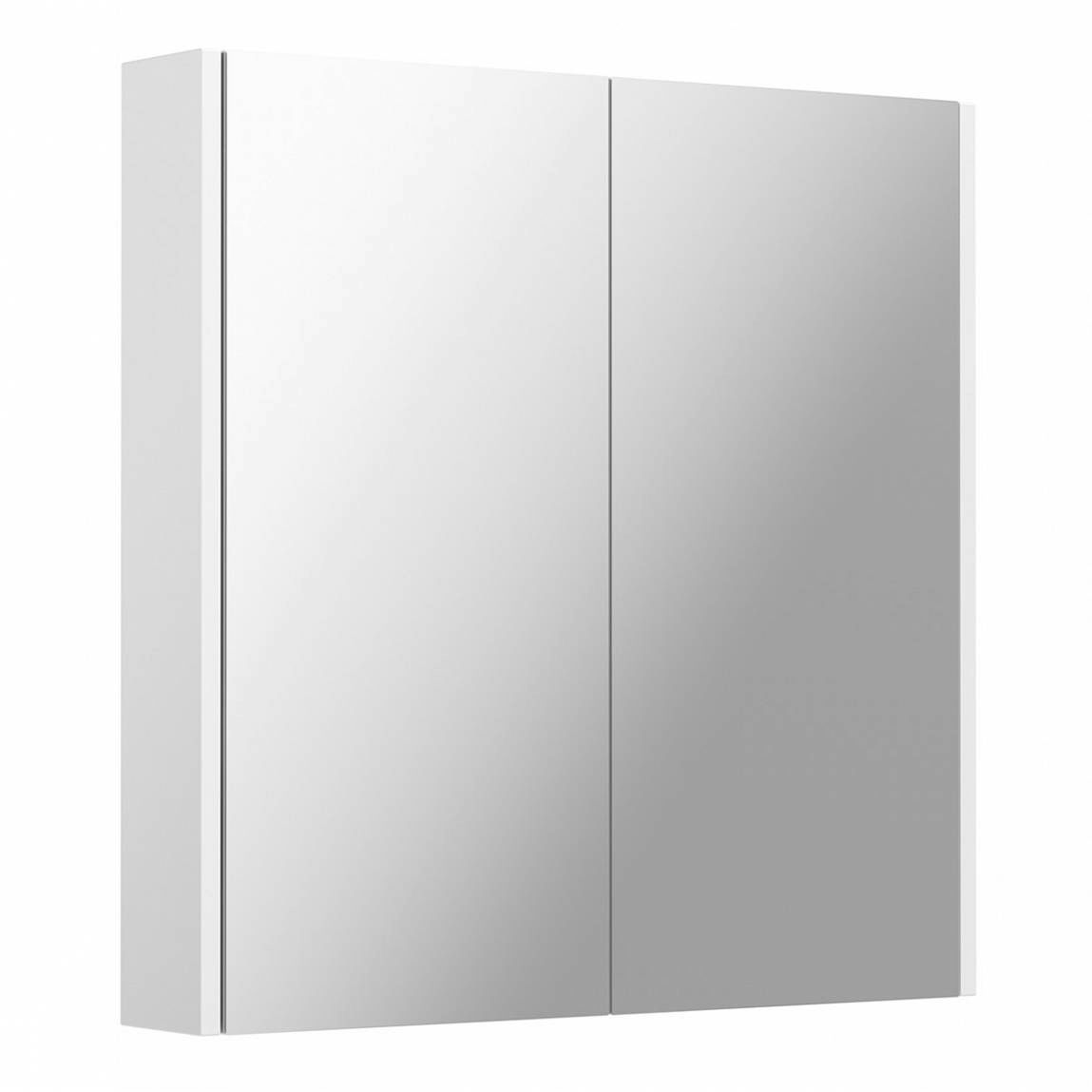 Details about   600mm Bathroom Mirror Cabinet 2 Door Storage Cupboard Wall Hung Grey Traditional 
