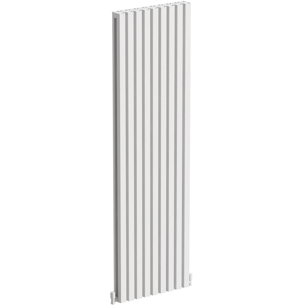 The Heating Co. Hamilton vertical textured white aluminium radiator