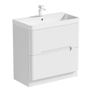 Mode Ellis white vanity drawer unit and basin 800mm | VictoriaPlum.com