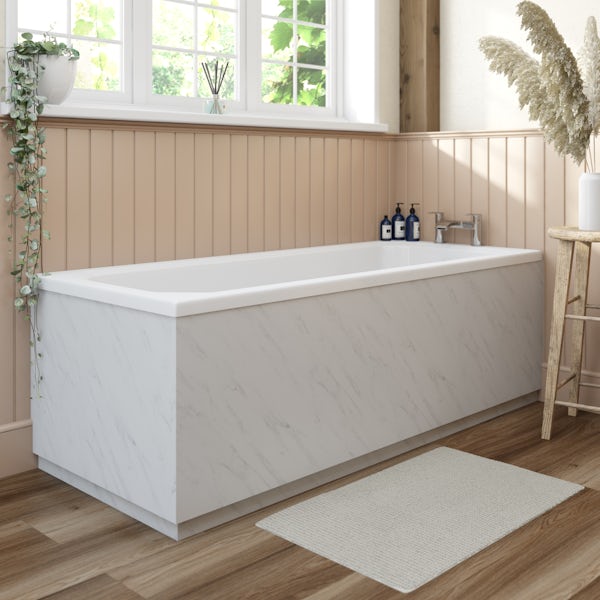 Orchard Lea marble straight bath front panel