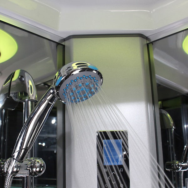 Insignia Premium quadrant steam shower cabin with clear glass