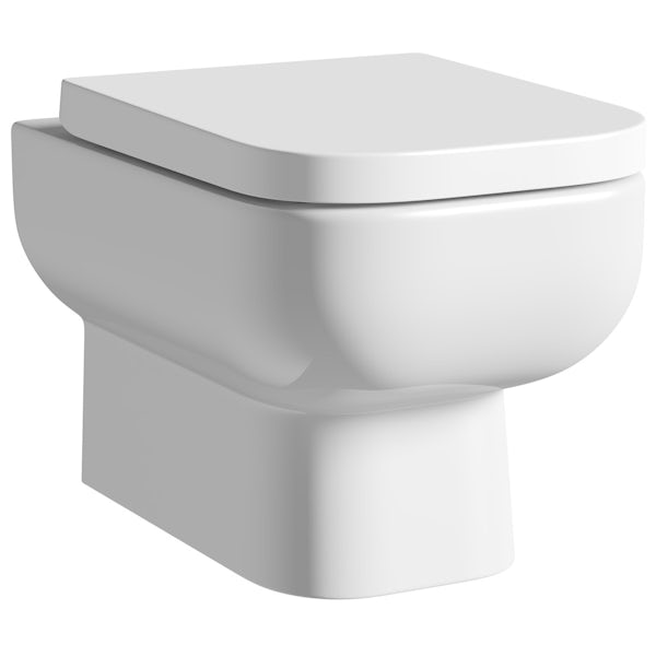 RAK Series 600 wall hung toilet with soft close seat