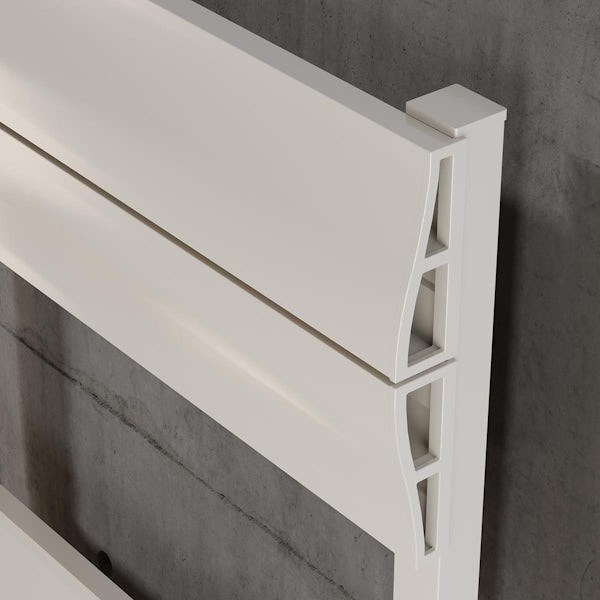 Vogue Abbotsford textured white vertical aluminium radiator