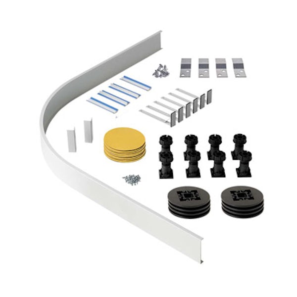 Riser kit for quadrant and offset quadrant stone shower trays