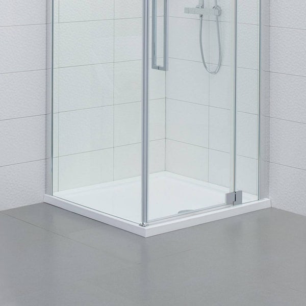 Orchard 6mm pivot shower door with stone tray