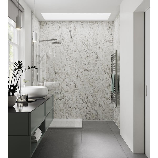 Showerwall MDF calacatta marble proclick