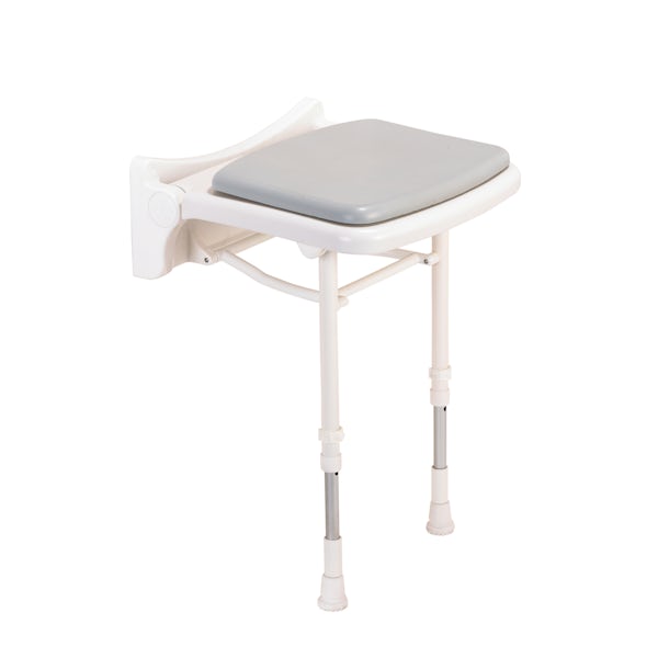 AKW 2000 series folding shower seat with grey pad