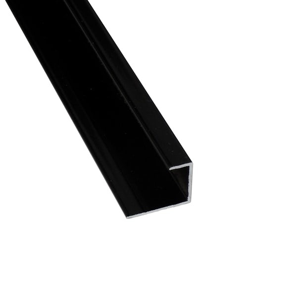 Mermaid Timeless black end cap profile for shower wall panels 2420mm