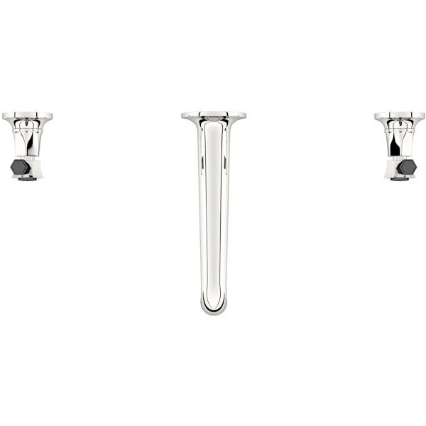 The Bath Co. Beaumont lever wall mounted basin mixer tap offer pack
