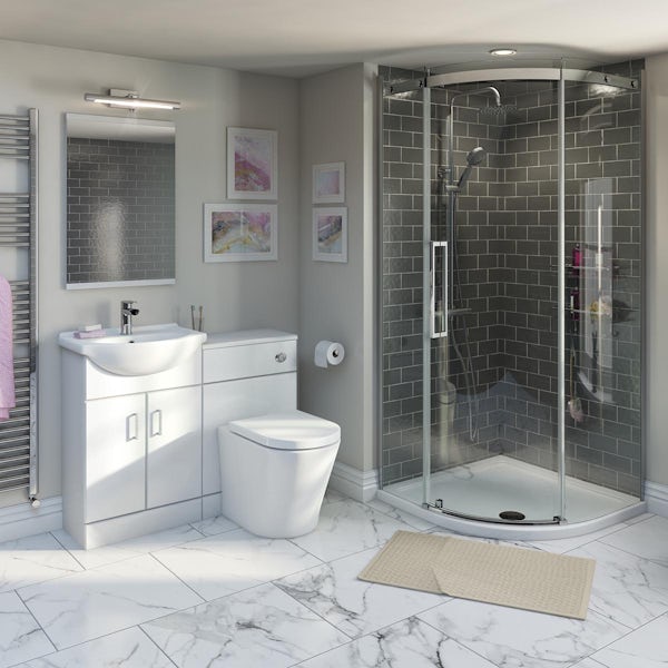 Sienna Arte Combination Unit with 8mm Frameless 800 Quad and Tray