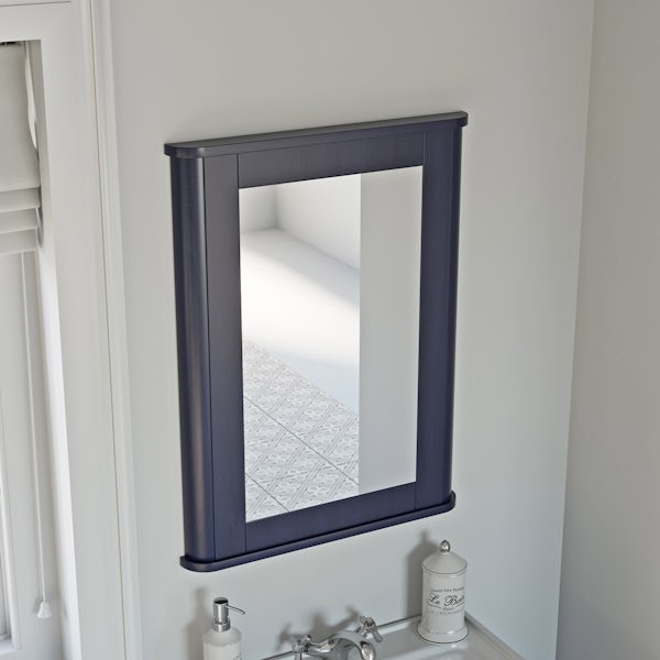 The Bath Co. Beaumont sapphire blue mirror 780 x 490mm