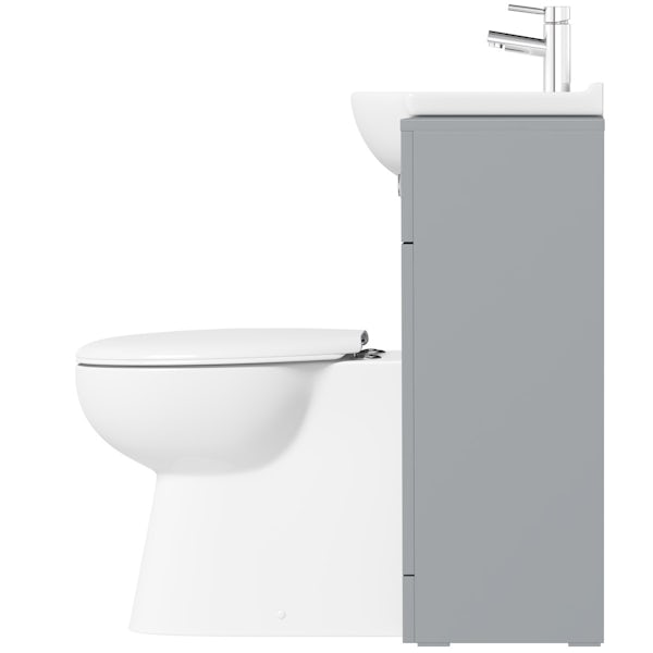 Orchard Elsdon stone grey 1060mm combination with Clarity back to wall toilet and seat