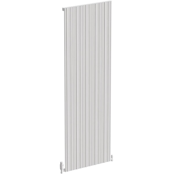 The Heating Co. Quebec vertical matt white aluminium radiator