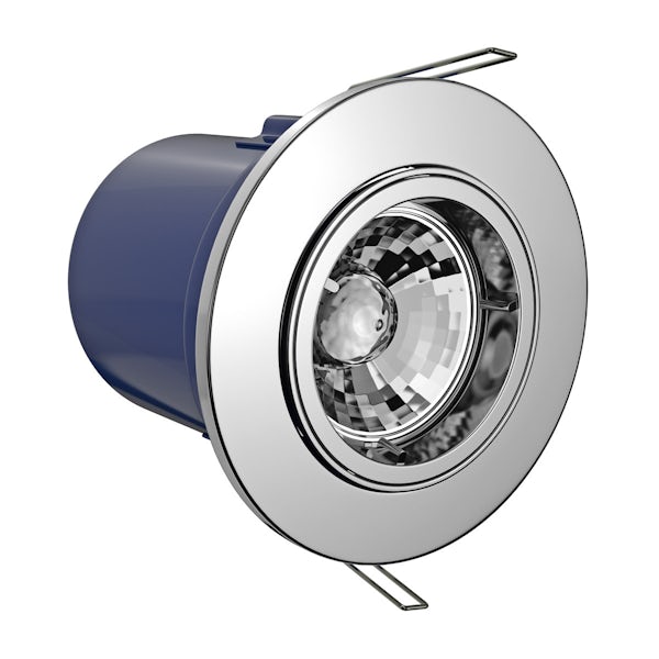 Forum adjustable fire rated bathroom downlight in chrome
