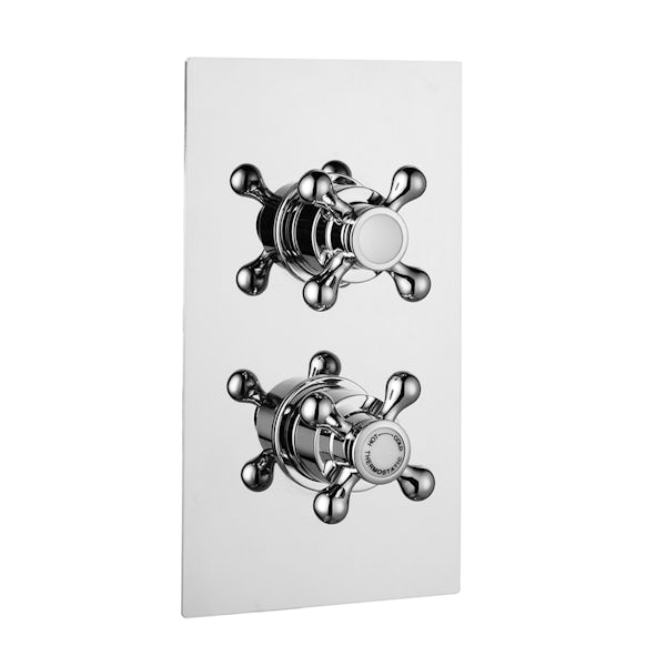 Kirke Classic twin thermostatic shower valve with diverter