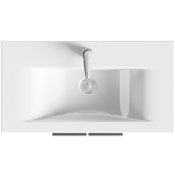 Clarity white vanity unit with basin 760mm