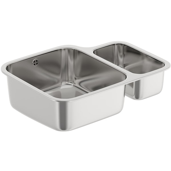 Tuscan Florence stainless steel 1.5 bowl right handed undermount kitchen sink