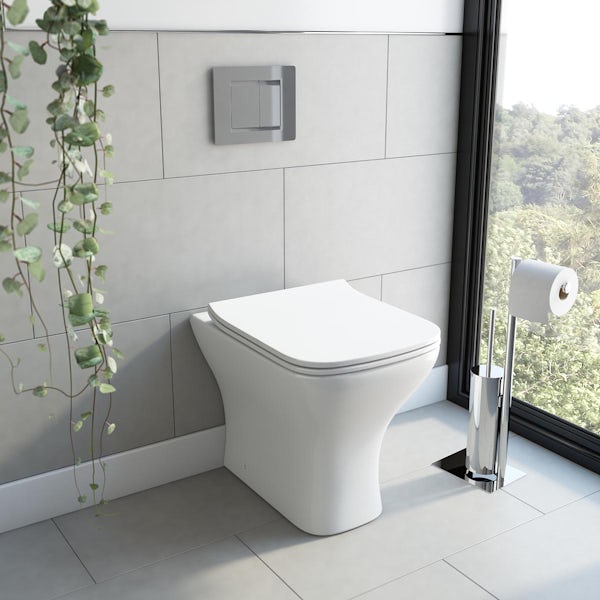 Orchard Derwent square compact back to wall toilet with soft close slim seat