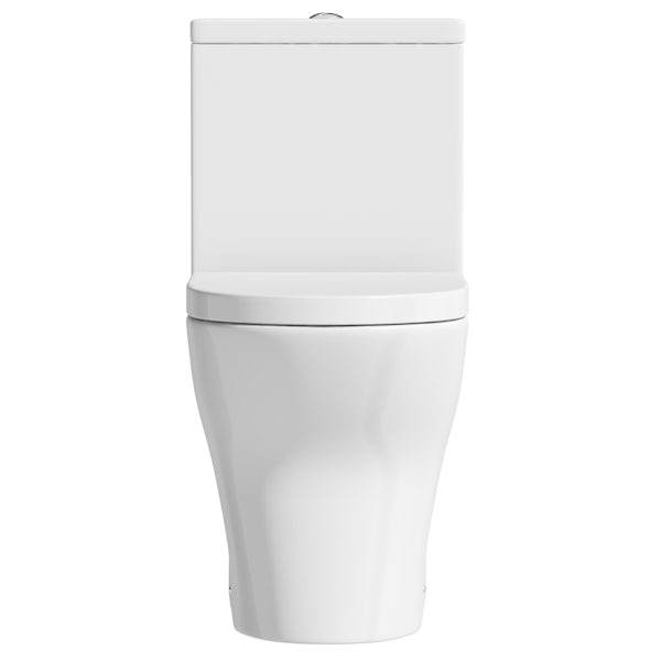 Orchard Derwent round rimless close coupled toilet with soft close seat