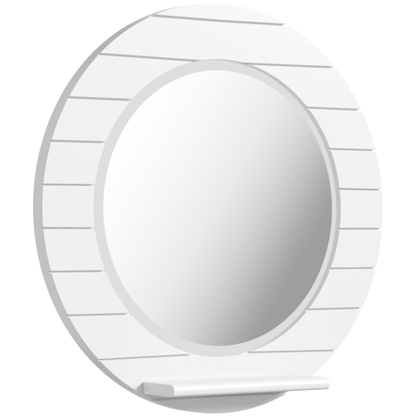 Innova Beachcomber white circle mirror