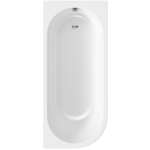 Orchard Elsdon right handed J shaped single ended bath with panel 1700 x 750