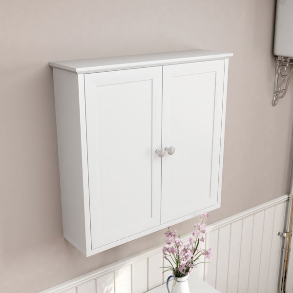 Camberley white wall hung cabinet