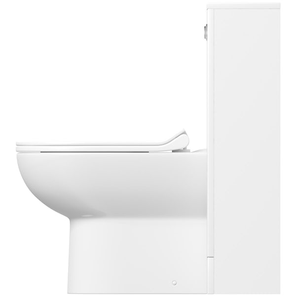 Orchard Derwent white back to wall unit and Eden contemporary toilet slim seatOrchard Derwent white back to wall unit and Eden contemporary toilet and seat