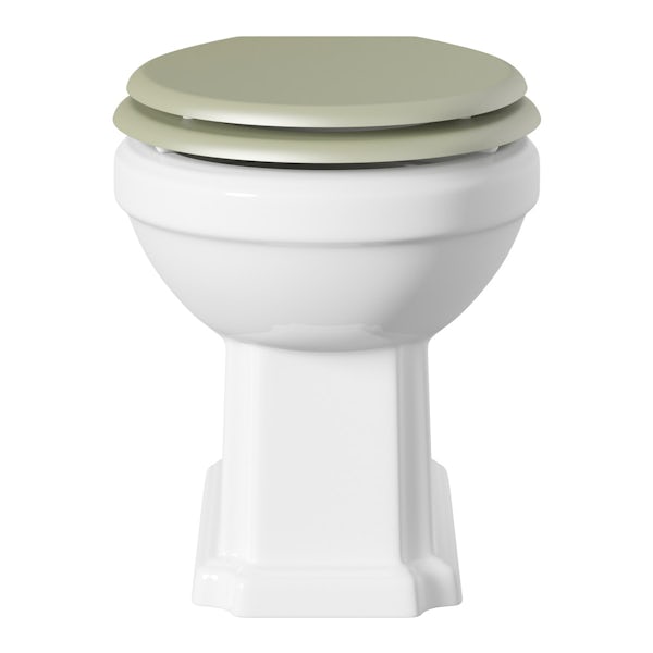 The Bath Co. Dulwich back to wall toilet inc sage soft close seat