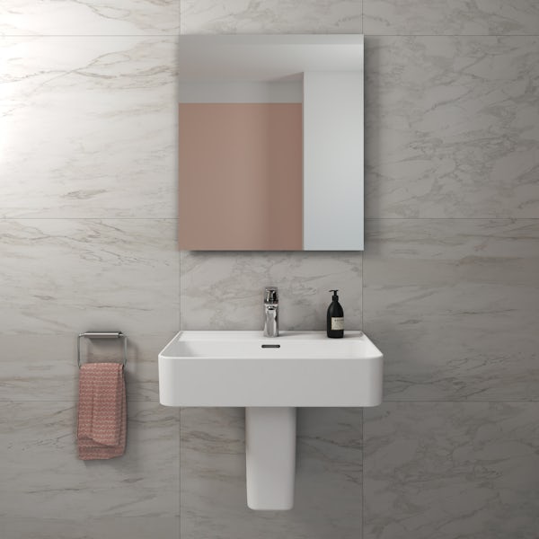 Ideal Standard Strada II back to wall cloakroom suite with semi pedestal basin 600mm