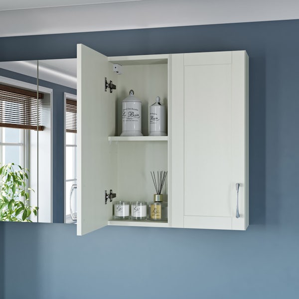 The Bath Co. Newbury white wall cabinet 300mm