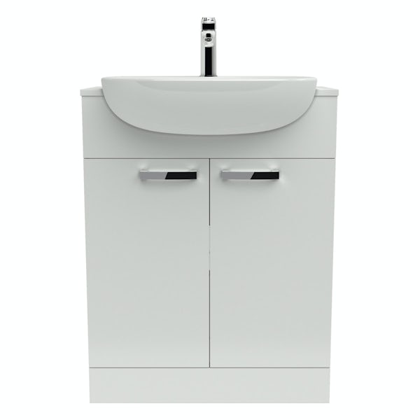 Ideal Standard Tesi white vanity door unit with basin 650mm