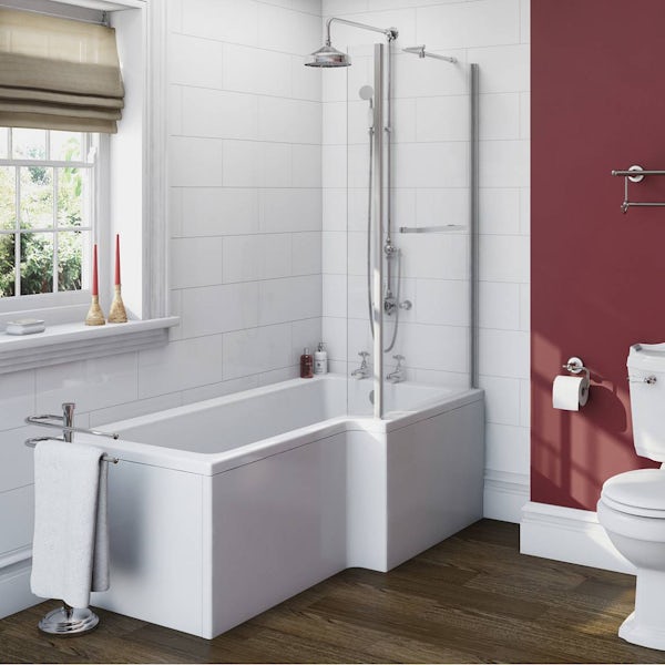 Winchester Bathroom Suite with Boston 1700 x 850 Shower Bath RH