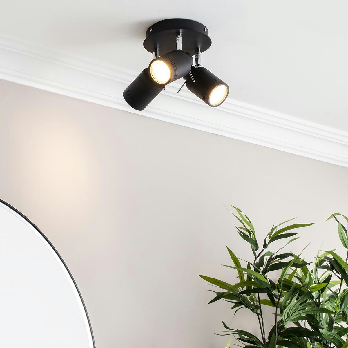 Matte black deals bathroom ceiling light