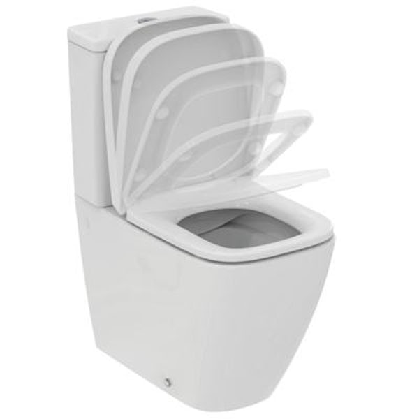 Ideal Standard i.life S closed back rimless close coupled toilet 2.6/4 litre with slow close seat