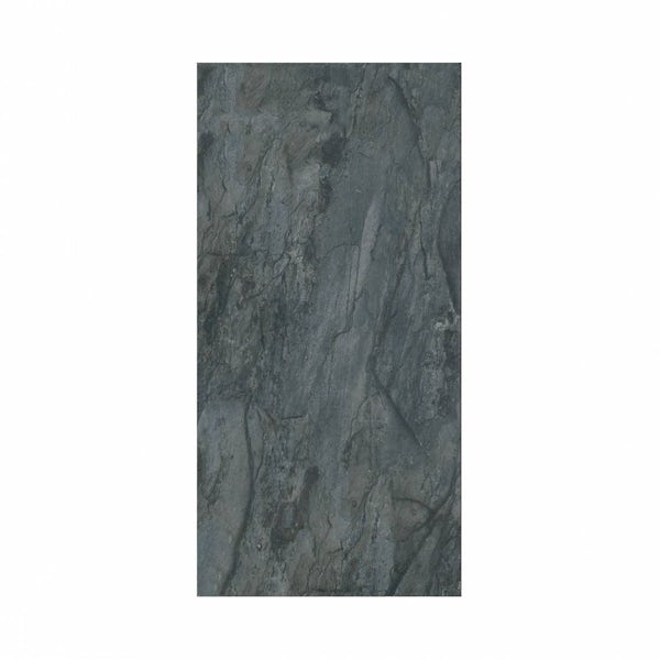 Onda Black Glazed Porcelain Floor & Wall Tile 30cm x 60cm