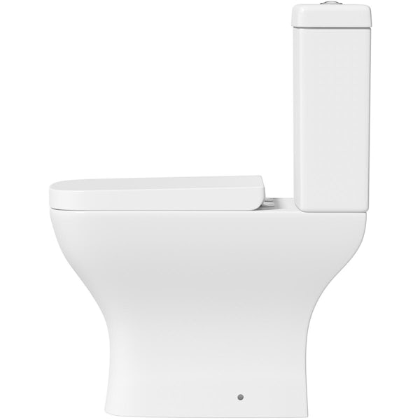 Orchard Derwent square rimless close coupled toilet with wrapover soft close seat