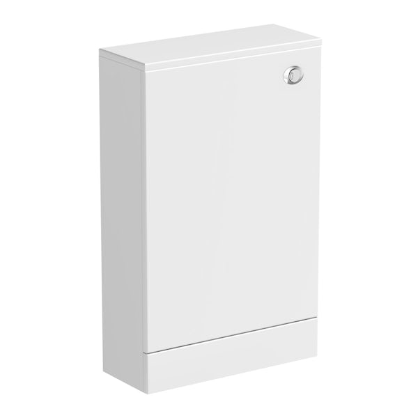 Orchard Derwent white back to wall unit and square compact toilet with soft close slim seat