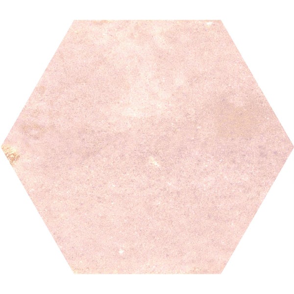 Calcolo Hope rose hexagon gloss ceramic wall tile 150 x 173mm