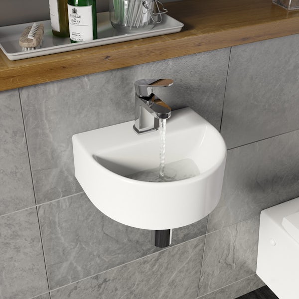 Pichola wall hung basin with waste