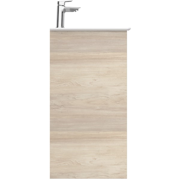 Ideal Standard Concept Air wood light brown vanity unit and basin 600mm