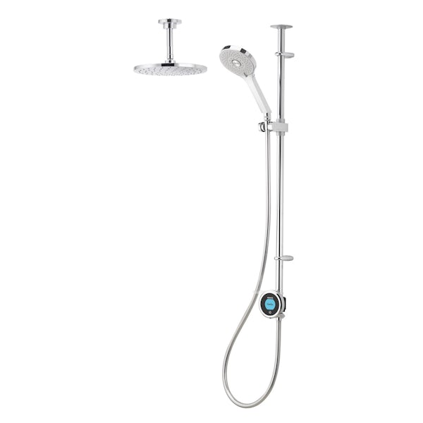 Aqualisa Optic Q Smart exposed shower with adjustable handset and ceiling head