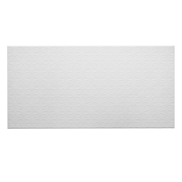 V&A Serenity quatrefoil white matt wall tile 248mm x 498mm