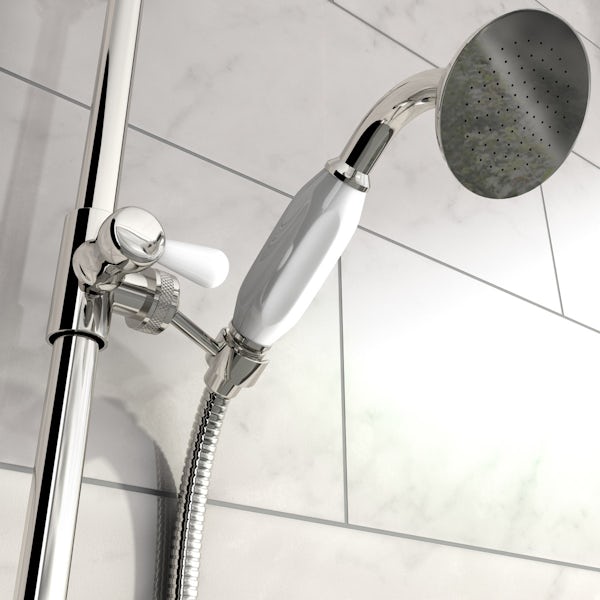 The Bath Co. Dulwich rain can shower head riser shower system