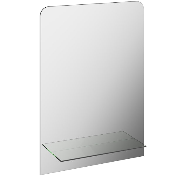 Showerdrape Rochester rectangular mirror with vanity shelf