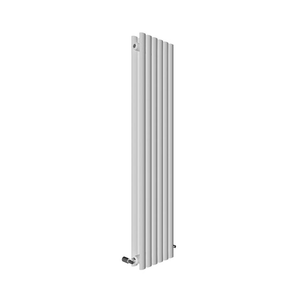 The Heating Co. Athena white double vertical oval radiator
