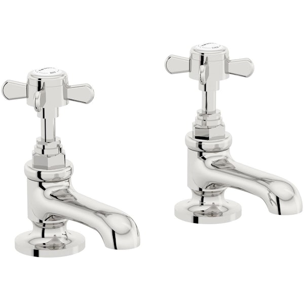 The Bath Co. Aylesford Classic basin pillar taps with waste