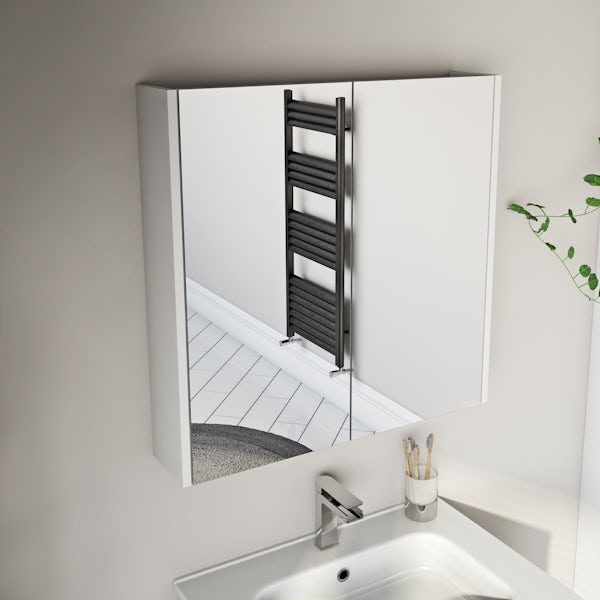 Mode Cooper white vanity unit 600mm and mirror offer