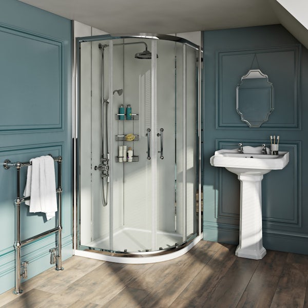 The Bath Co. Winchester 6mm traditional quadrant shower enclosure