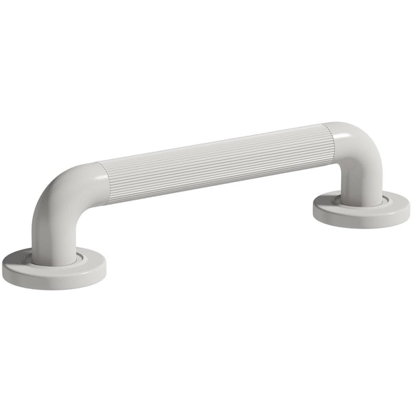Nymas Plastic fluted concealed fitting white grab rail
