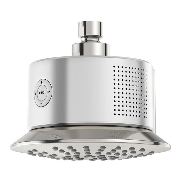 Mode Stream bluetooth speaker shower head | VictoriaPlum.com